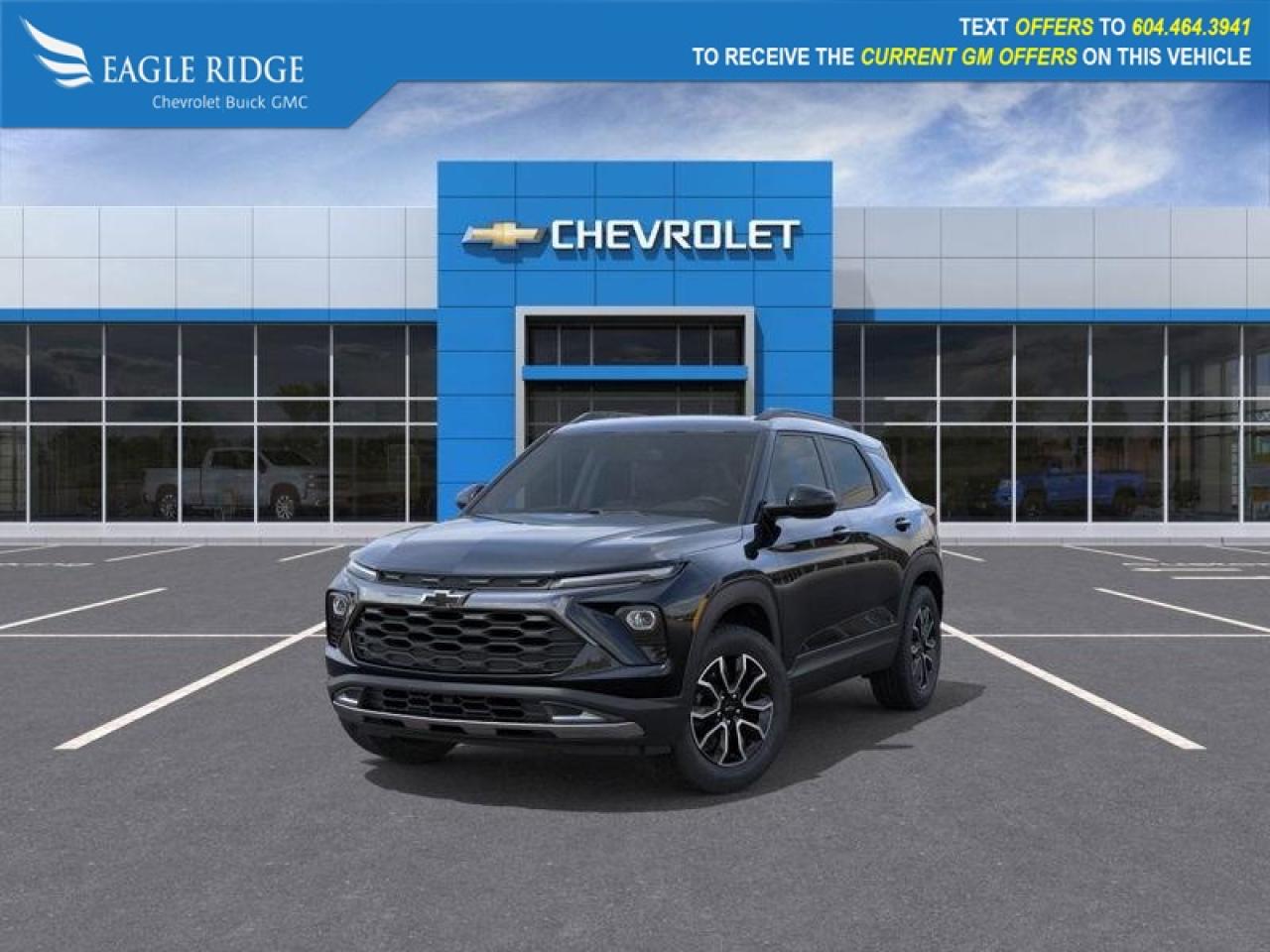New 2026 Chevrolet TrailBlazer ACTIV heated front seats, start/stop functionality, emergency braking, forward collision alert, front pedestrian braking, lane keep assist, USB ports, Apple CarPlay, and Android Auto. for sale in Coquitlam, BC