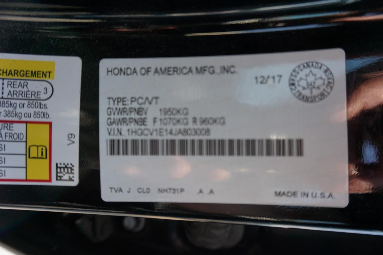 2018 Honda Accord 6Speed CERTIFIED *FREE ACCIDENT*HONDA MAINTAIN* CAMERA HEATED CRUISE ALLOYS - Photo #41