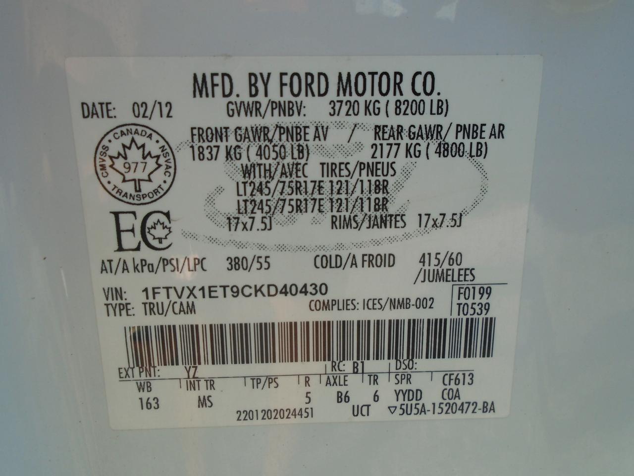 2012 Ford F-150 4WD SuperCab 163  XLT w-Midbox Prep - Photo #28