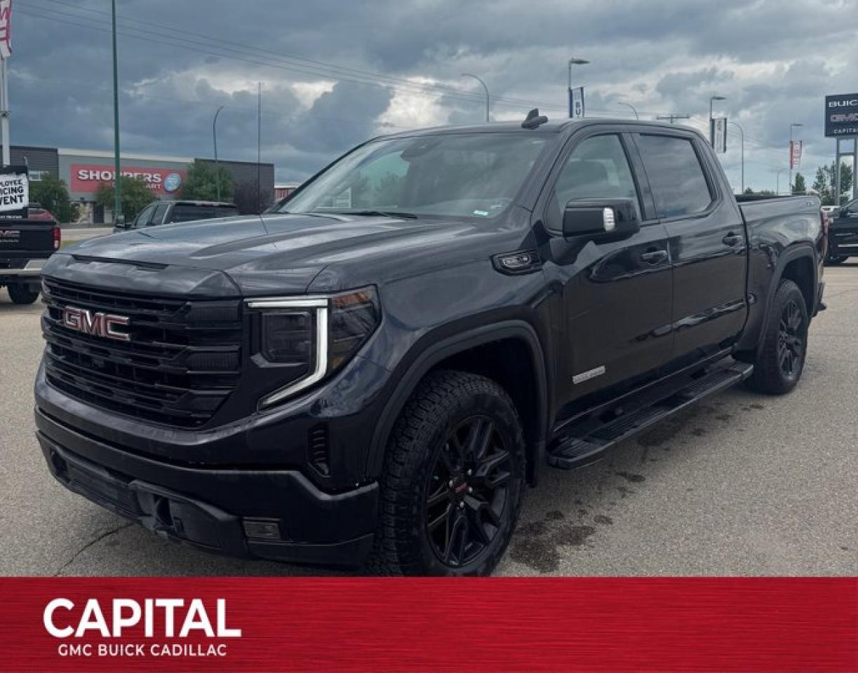 The All New GMC Sierra has been redefined from Hood to Hitch. This 4WD Black Sierra is a Crew Cab Pickup with a Gas V8 5.3L engine and interior color. Direct injection, active fuel management, and variable valve timing form the foundation of the EcoTec3 engines. Sierra sets the new standard in truck interiors with triple door seals, thicker insulation, and durable, soft-touch instrument panel materials. Attention to detail and quality makes the Sierra stand out. New dual density foam seat cushions improve comfort and reduce wrinkling with age. Rear seating space has improved with larger rear doors to provide ease of entry and exit.The Sierra is set apart with details such as standard halogen projector headlights and integrated corner steps. The new Sierra makes more use of High Strength steel in its fully boxed hydroformed frame than previous generations, with 2/3s of the Cab using High-Strength Steel. Larger axles and shear body mounts further reduce vibration and deliver a smoother ride. New, exclusive corrosion-resistant Duralife brake rotors come standard. Sierra is backed by a 60,000 km / 3 year base warranty and a 160,000 km / 5 year Powertrain warranty, the longest in its class. 24/7 Roadside Assistance is included at no extra charge for 5 years or 160,000 km. Drive the Sierra today to see for yourself how it truly has no peer! Check out this vehicles pictures, features, options and specs, and let us know if you have any questions. Helping find the perfect vehicle FOR YOU is our only priority.P.S...Sometimes texting is easier. Text (or call) 306-801-9090 for fast answers at your fingertips!Dealer License #914248Disclaimer: All prices are plus taxes & include all cash credits & loyalties. See dealer for Details. Dealer Permit # 914248