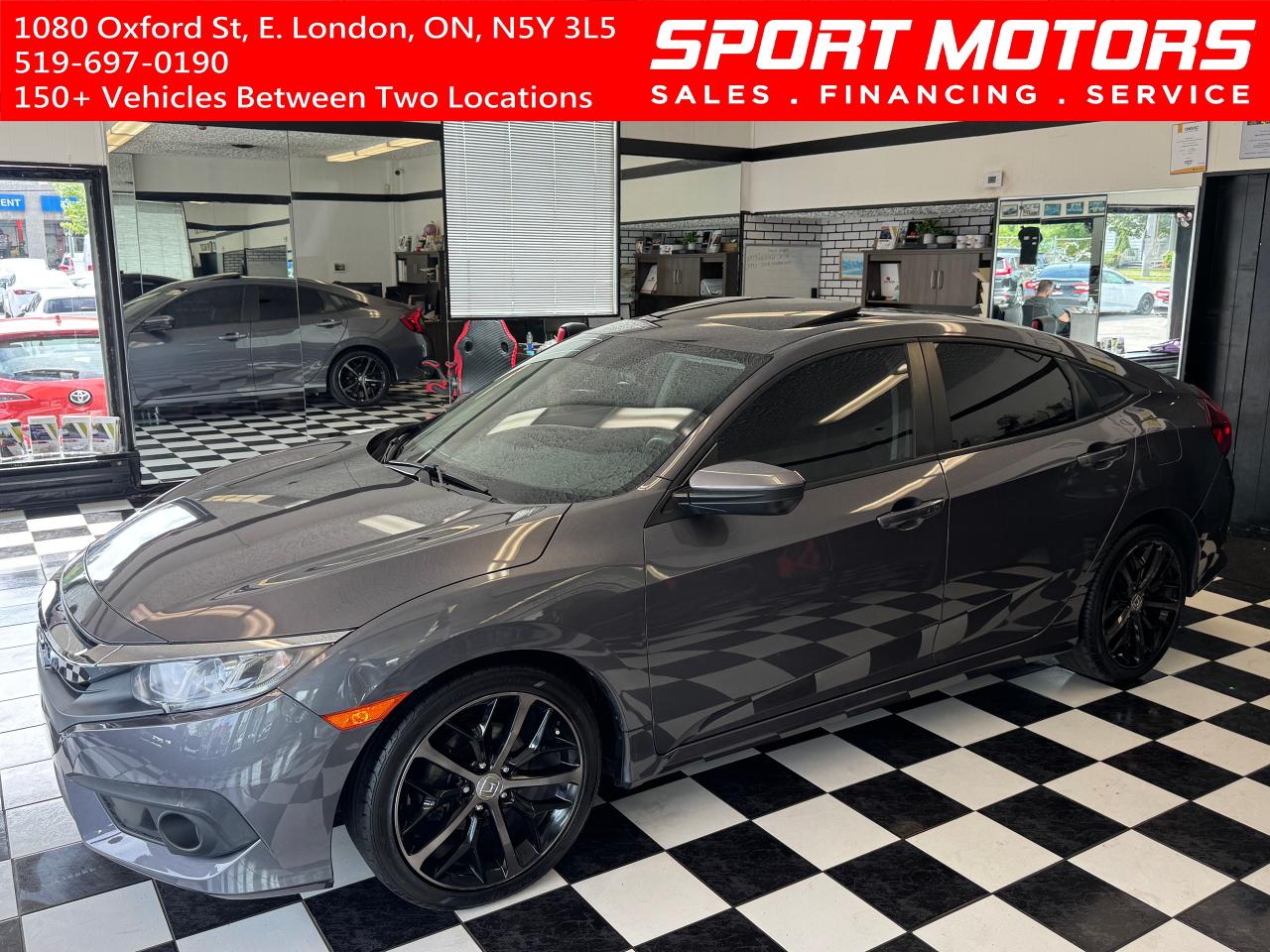 Used 2017 Honda Civic EX+Camera+Roof+Adaptive Cruise+Lane Keep+A/C for sale in London, ON