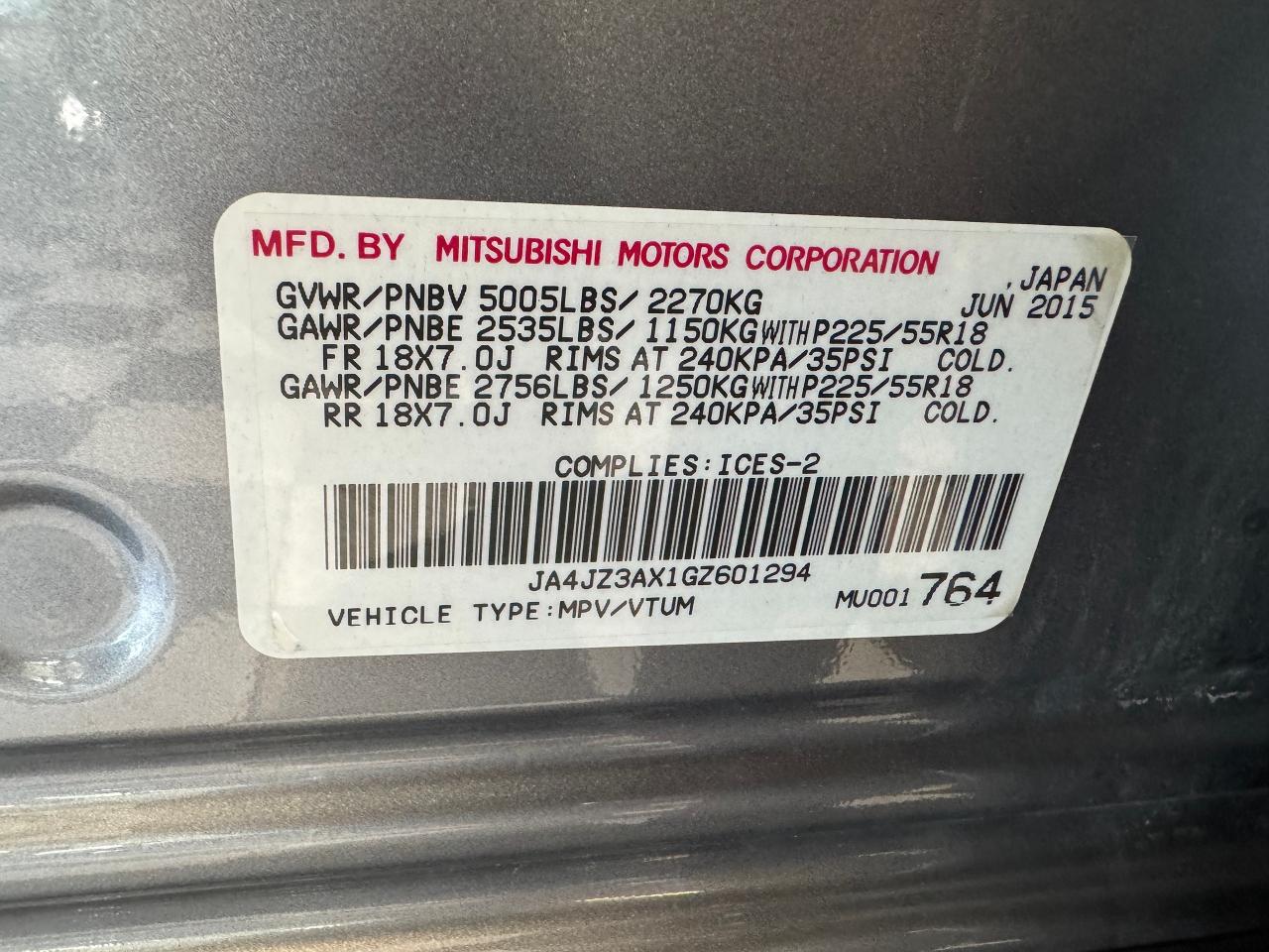 2016 Mitsubishi Outlander SE AWD 7 Passenger+New Tires+Brakes+Wheels+Camera Photo99