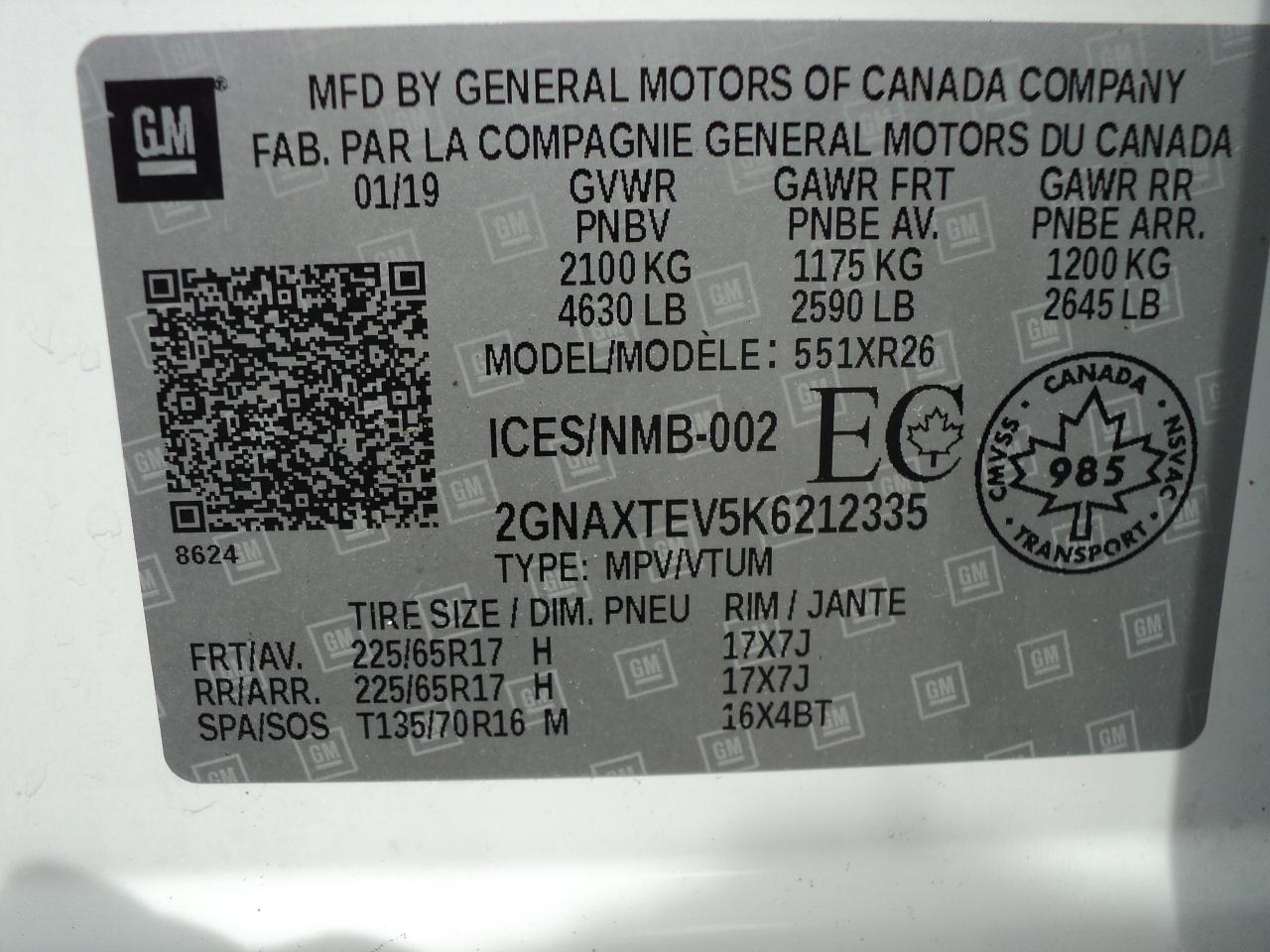 2019 Chevrolet Equinox LT AWD 1.5L4cylGas HeatedSeats BackUpCam - Photo #30