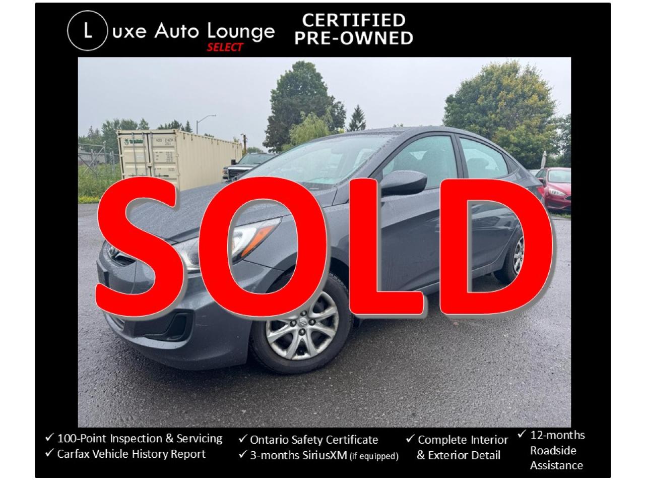 Used 2012 Hyundai Accent GL - LOW KM, AUTO, A/C, RUST-PROOFED ANNUALLY! for sale in Orleans, ON