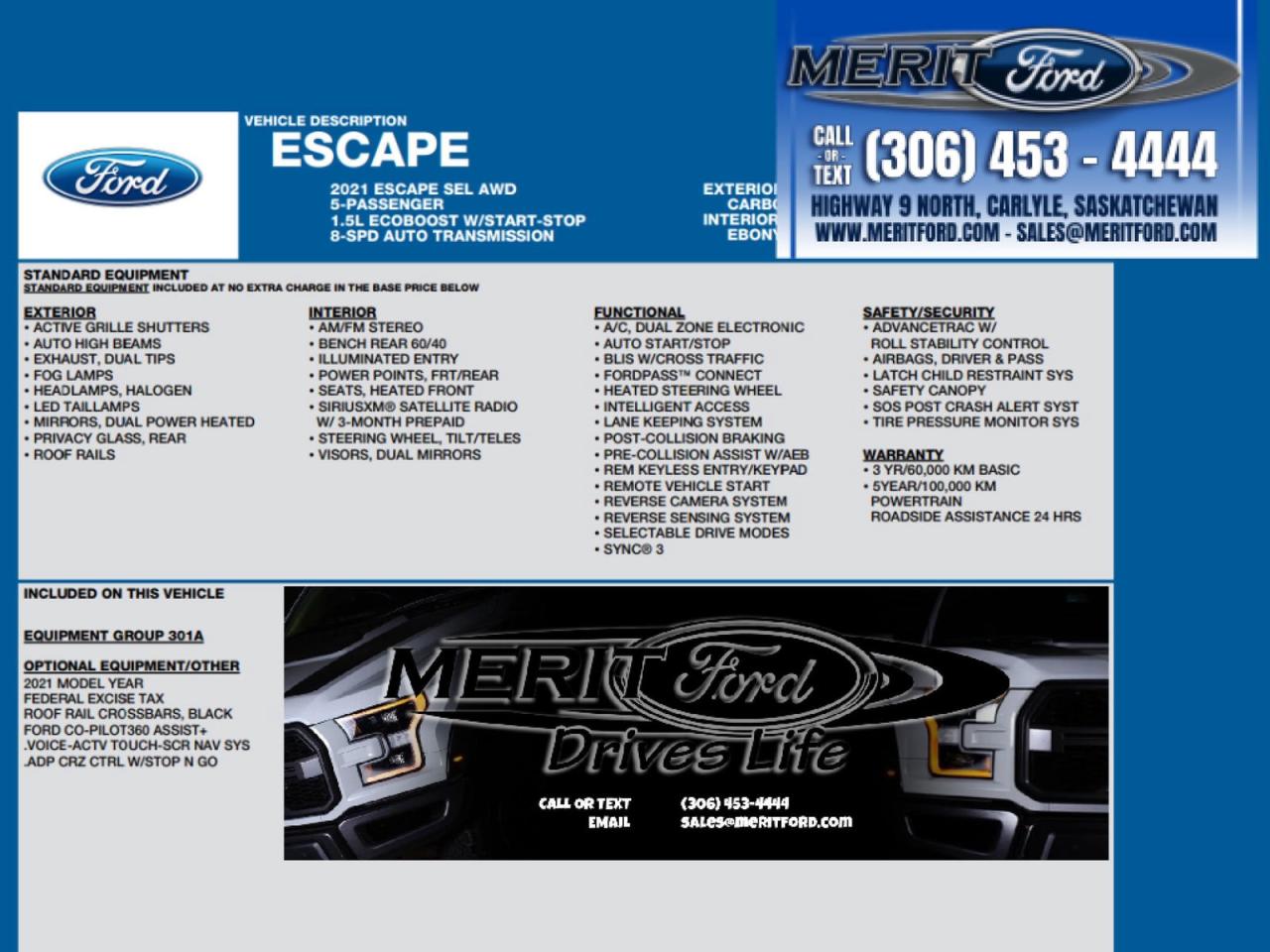 2021 Ford Escape SEL - CoPilot360 Assist + Photo