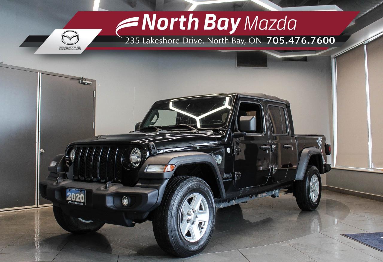 Used 2020 Jeep Gladiator Sport S MANUAL - CLOTH UPHOLSTERY -  TONNEAU COVER - CLEAN CARFAX! for sale in North Bay, ON