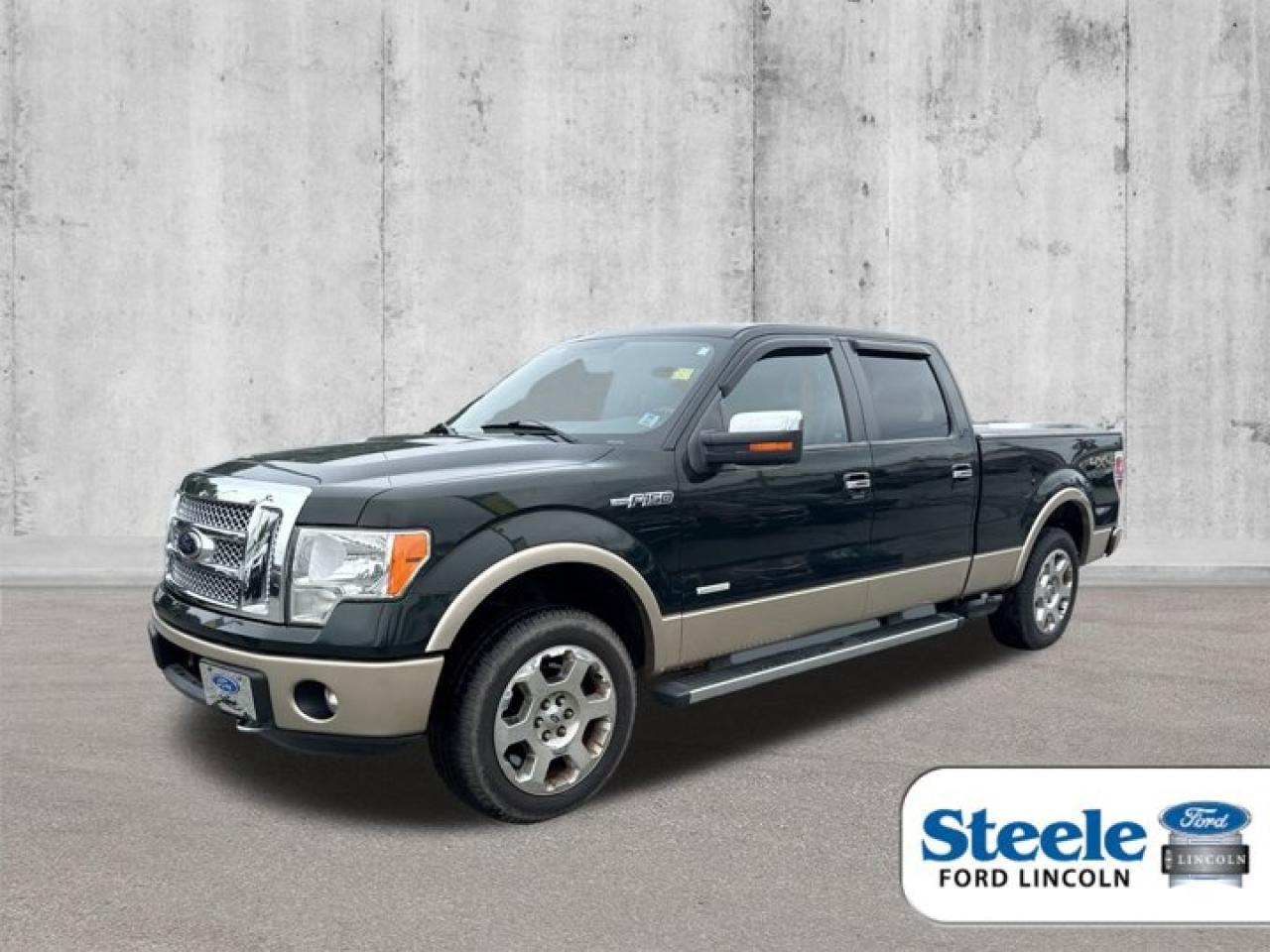 Recent Arrival!Green Gem Metallic2012 Ford F-150 Lariat4WD 6-Speed Automatic Electronic 3.5L V6VALUE MARKET PRICING!!, 4WD.ALL CREDIT APPLICATIONS ACCEPTED! ESTABLISH OR REBUILD YOUR CREDIT HERE. APPLY AT https://steeleadvantagefinancing.com/6198 We know that you have high expectations in your car search in Halifax. So if youre in the market for a pre-owned vehicle that undergoes our exclusive inspection protocol, stop by Steele Ford Lincoln. Were confident we have the right vehicle for you. Here at Steele Ford Lincoln, we enjoy the challenge of meeting and exceeding customer expectations in all things automotive.