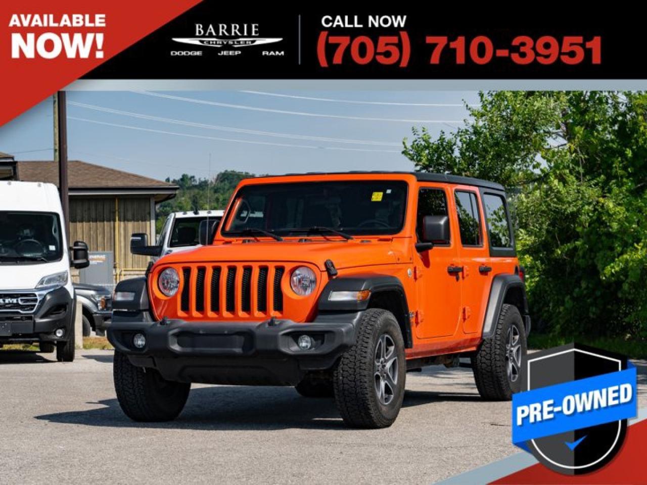 Used 2019 Jeep Wrangler UNLIMITED SPORT for sale in Barrie, ON