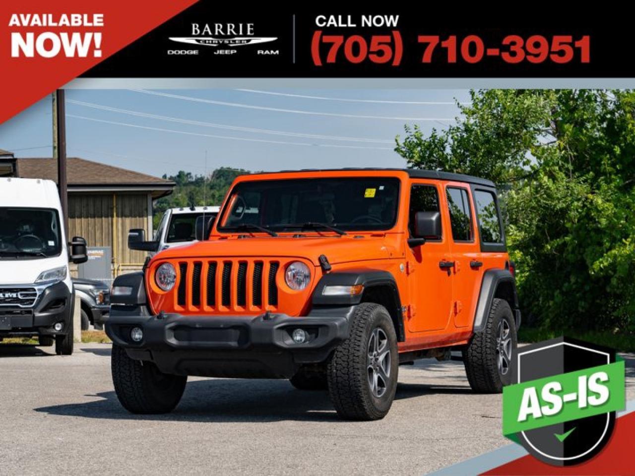 Used 2019 Jeep Wrangler UNLIMITED SPORT for sale in Barrie, ON
