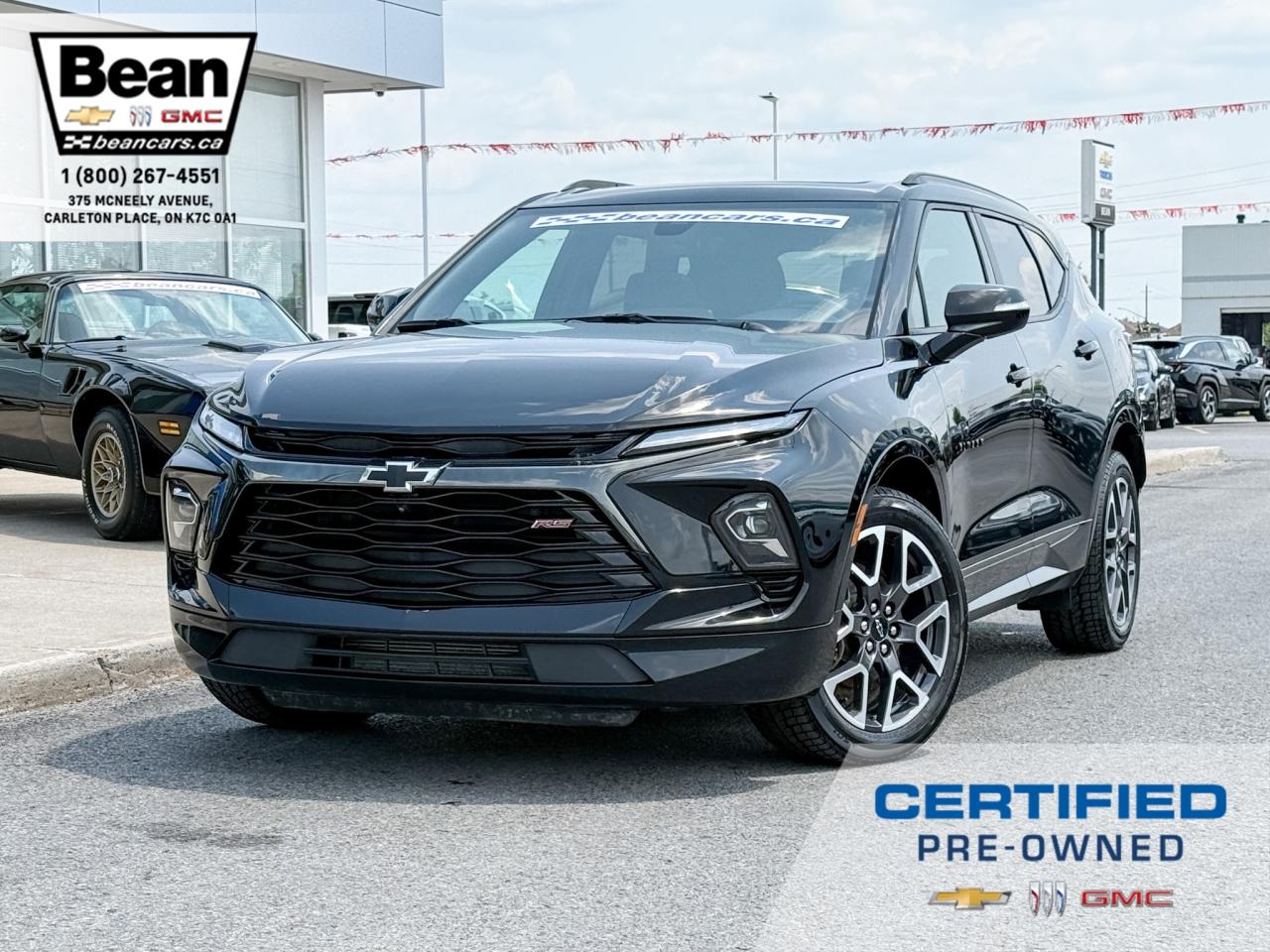 Used 2024 Chevrolet Blazer RS 3.6L V6 WITH REMOTE START/ENTRY, SUNROOF, HEATED/VENTILATED SEATS, HEATED STEERING WHEEL, POWER LIFTGATE, HD SURROUND VISION, BOSE SOUND SYSTEM, APPLE CARPLAY AND ANDROID AUTO for sale in Carleton Place, ON