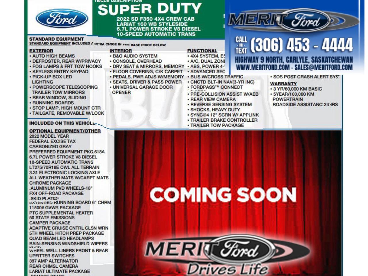 Used 2022 Ford F-350 Super Duty SRW Lariat for sale in Carlyle, SK