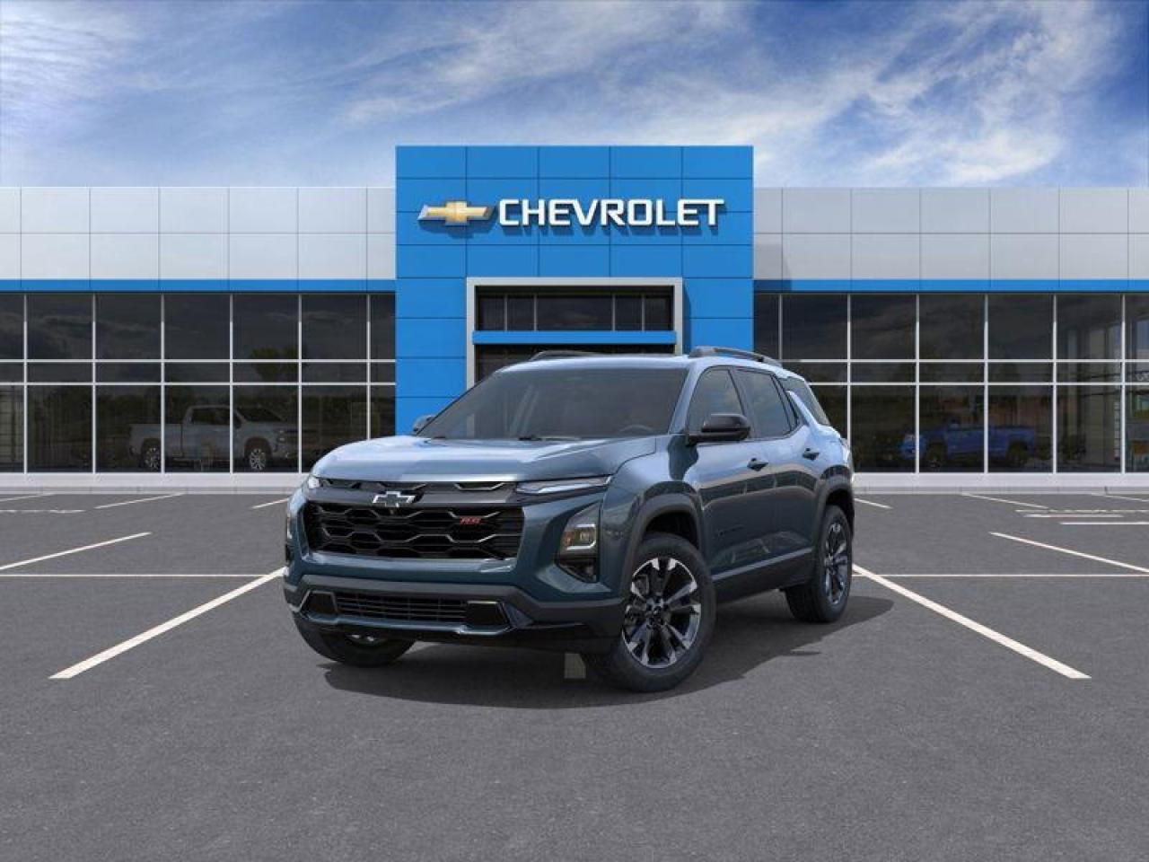New 2026 Chevrolet Equinox Preferred Equipment Group 2RS|PANORAMIC SUNROOF|SAFETY AND TECH PKG|LAKESHORE BLUE METALLIC|ENG, 1.5L TURBO DOHC, 4-CYL|, 8-SPEED|FLOOR LINER PKG|ALL-WEATHER FLOOR LINERS (DEALER INSTALLED)|SECOND ROW for sale in Tillsonburg, ON