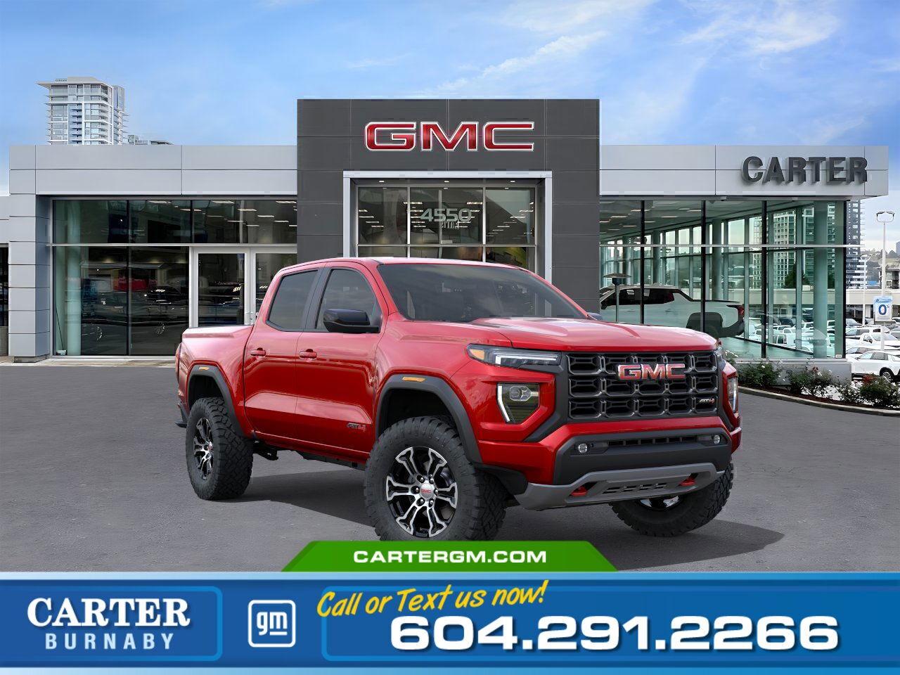 New 2025 GMC Canyon AT4 4WD | 310 HP TURBOMAX ENGINE/TRAILERING SYSTEM for sale in Burnaby, BC