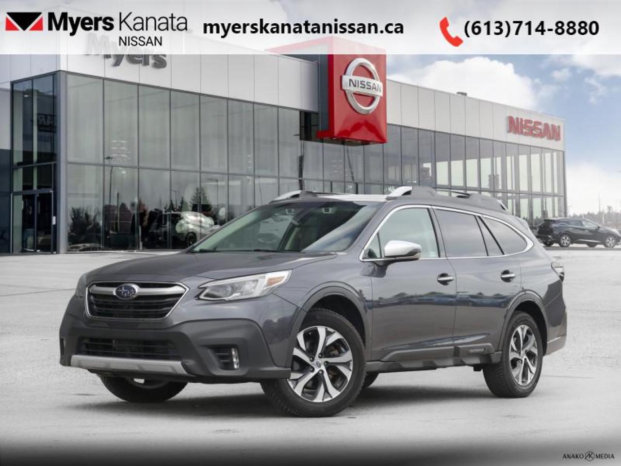 <b>Cooled Seats,  Leather Seats,  Sunroof,  Power Liftgate,  Navigation!</b><br> <br>  Compare at $37731 - KANATA NISSAN PRICE is just $35595! <br> <br>   Versatility, comfort, style, and capability combine to make the 2022 Subaru Outback the perfect choice for the weekend warrior in all of us. This  2022 Subaru Outback is fresh on our lot in Kanata. This  SUV has 85,471 kms. Its  grey in colour  and is completely accident free based on the <a href=https://vhr.carfax.ca/?id=aT04RXO4T/nVozZa0PFr5pFpwgRUSLuJ target=_blank>CARFAX Report</a> . It has an automatic transmission and is powered by a  260HP 2.4L 4 Cylinder Engine. <br> <br> Our Outbacks trim level is Premier XT. This tech-filled Outback is ready to keep you comfy and safe with Apple CarPlay, Android Auto, Bluetooth streaming and phone assistant, heated steering wheel, distance pacing cruise with stop and go, automatic emergency braking, lane keep assist, and directionally adaptive automatic LED lighting. This Premier XT adds a more powerful motor, sunroof, heated and cooled leather seats, memory settings, updated styling, navigation, Harman Kardon audio, wireless charging, power liftgate, proximity keys, blind spot detection, and alloy wheels. This vehicle has been upgraded with the following features: Cooled Seats,  Leather Seats,  Sunroof,  Power Liftgate,  Navigation,  Harman Kardon Premium Audio,  Wireless Charging. <br> <br/><br> Payments from <b>$572.51</b> monthly with $0 down for 84 months @ 8.99% APR O.A.C. ( Plus applicable taxes -  and licensing    ).  See dealer for details. <br> <br>*LIFETIME ENGINE TRANSMISSION WARRANTY NOT AVAILABLE ON VEHICLES WITH KMS EXCEEDING 140,000KM, VEHICLES 8 YEARS & OLDER, OR HIGHLINE BRAND VEHICLE(eg. BMW, INFINITI. CADILLAC, LEXUS...)<br> Come by and check out our fleet of 50+ used cars and trucks and 170+ new cars and trucks for sale in Kanata.  o~o
