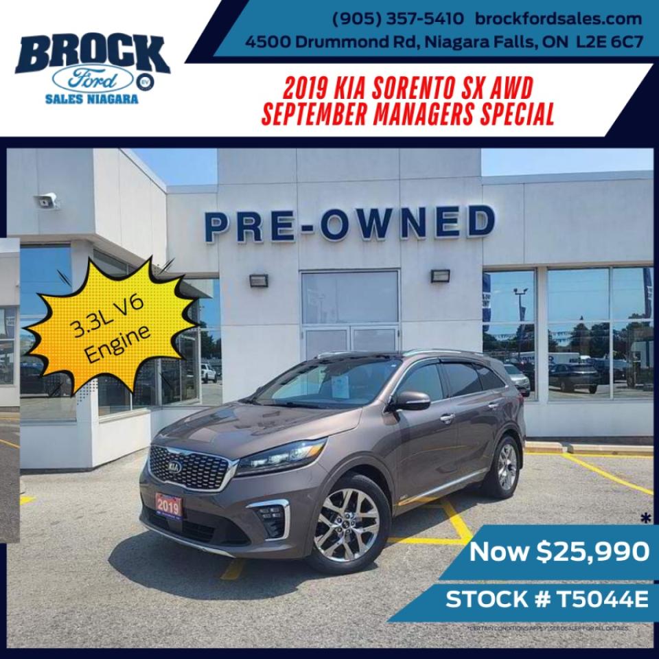 Used 2019 Kia Sorento SX for sale in Niagara Falls, ON
