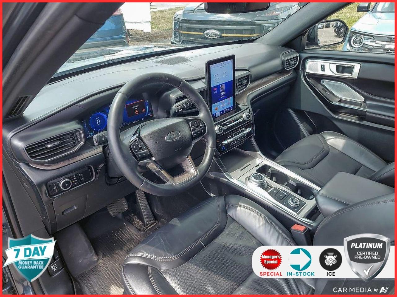 2023 Ford Explorer Platinum - LOW KM - LEATHER CAPTAIN'S CHAIRS - LIKE NEW Photo