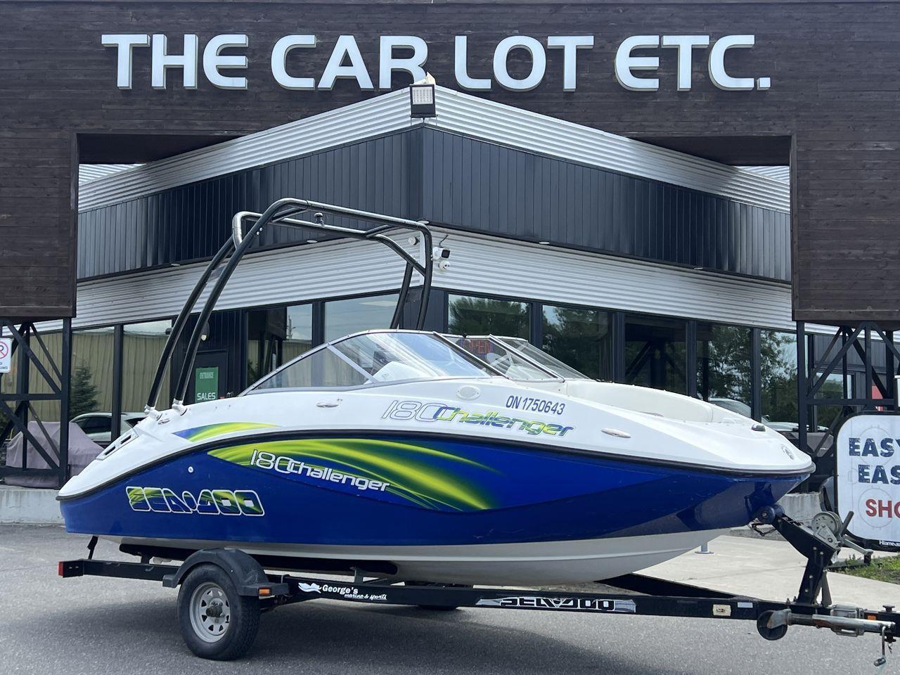 Used 2009 Sea-Doo Challenger 180 215 HP JET DRIVE, ROTAX Supercharged Engine, Garmin Helix 5 Fish Finder, Reborn Ski Tower, 55 HOURS for sale in Sudbury, ON