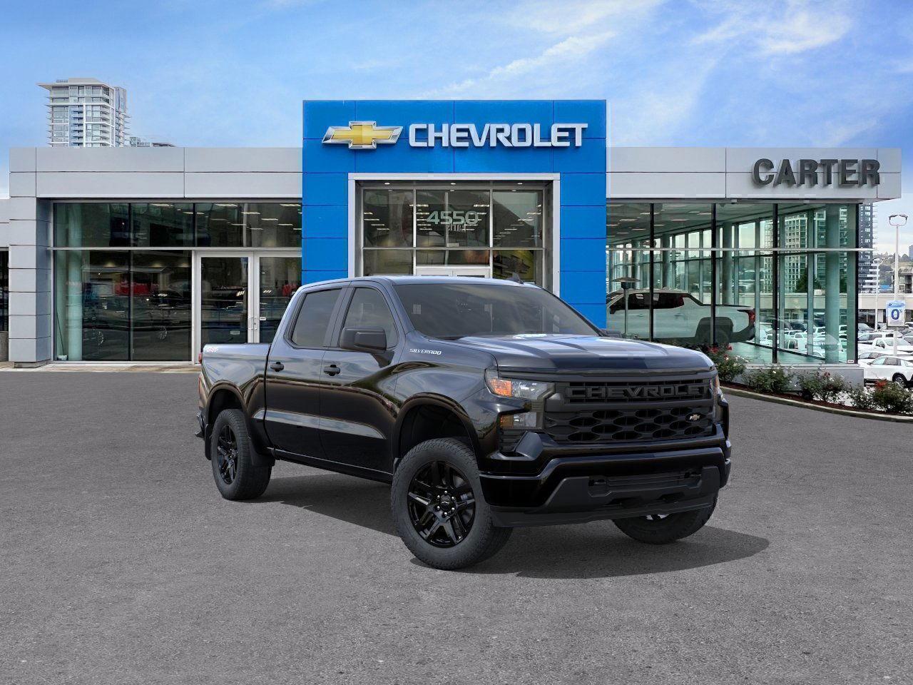 New 2025 Chevrolet Silverado 1500 CUSTOM 4WD | 2.7L ENGINE/CUSTOM PKG for sale in Burnaby, BC