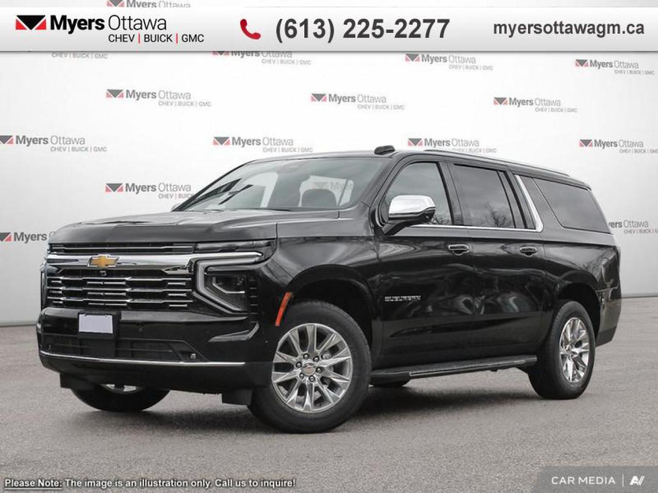 New 2025 Chevrolet Suburban Premier  PREMIER, 5.3V8, LEATHER, BLACK ON BLACK for sale in Ottawa, ON