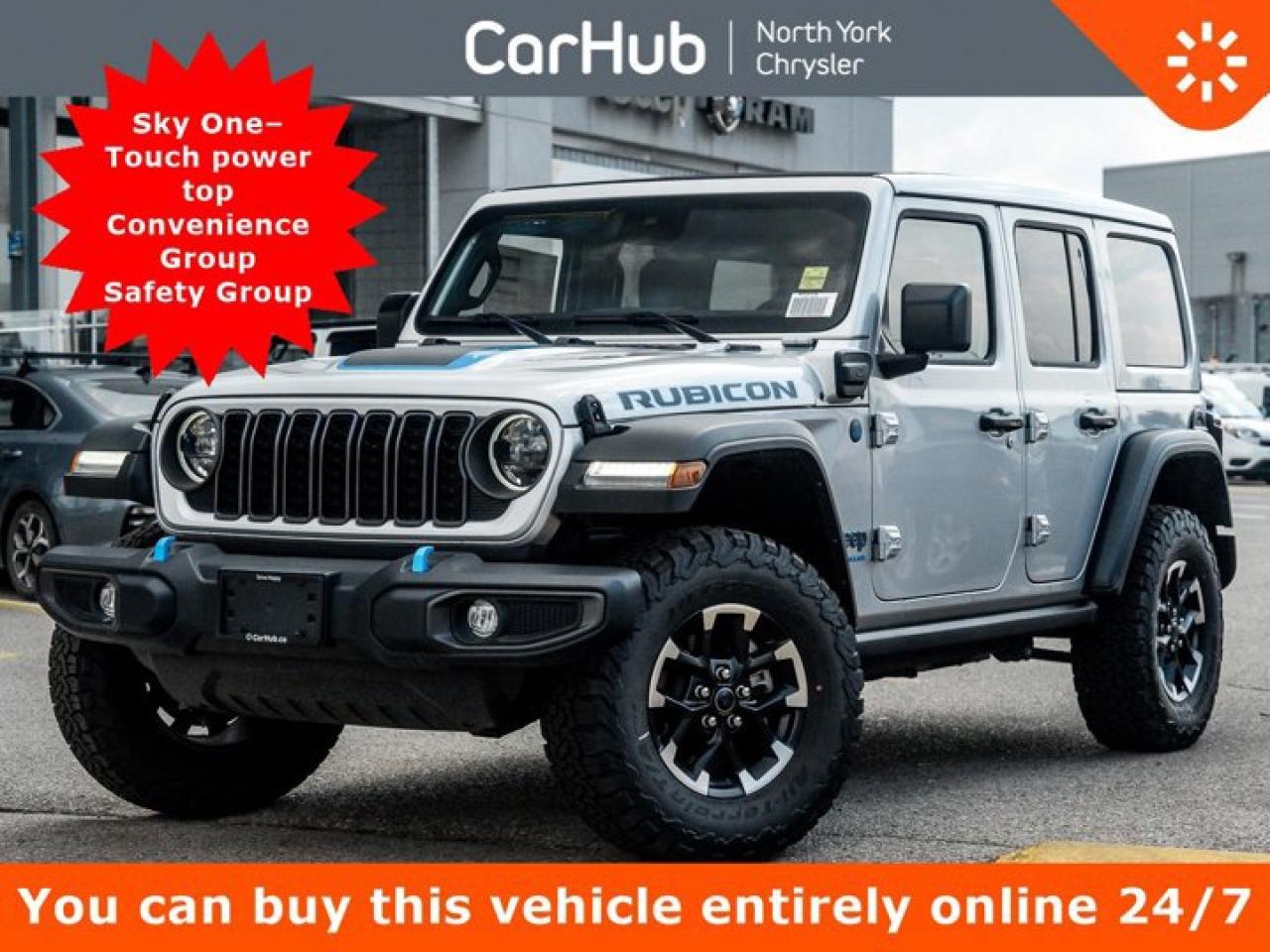 New 2024 Jeep Wrangler 4xe RUBICON 4 Door 4x4 Skyroof Conven. Grp Safety Grp for sale in Thornhill, ON