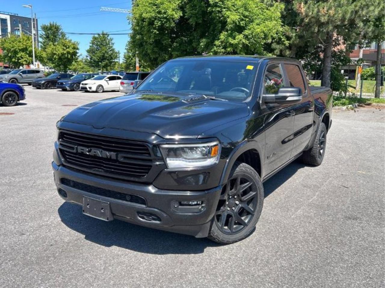 Used 2020 RAM 1500 Laramie Crew 4X4 | Hemi | Leather | Pano Roof | Night Pkg | Level 2 Pkg | Power Boards | and More ! for sale in Guelph, ON