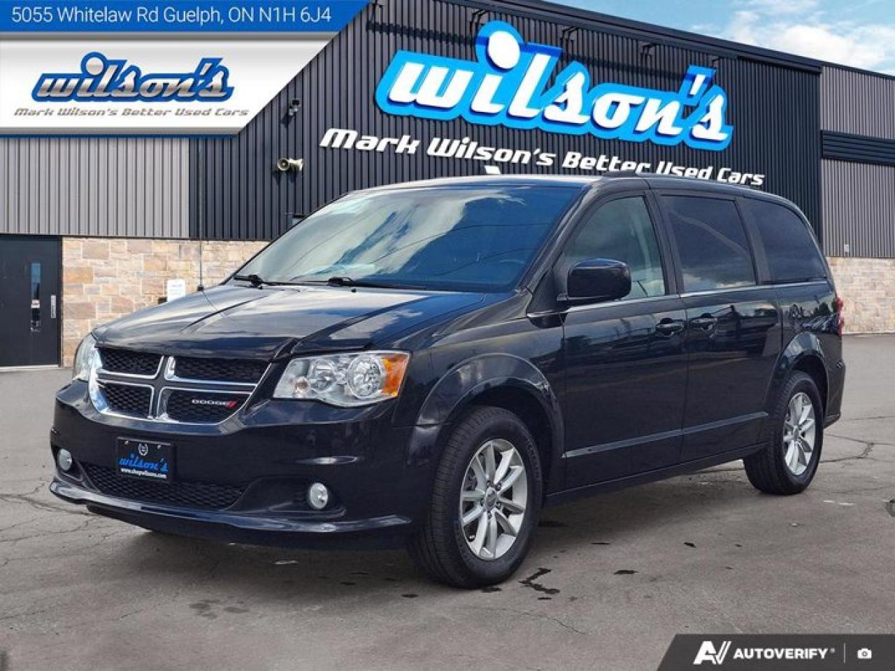 Check out this certified 2019 Dodge Grand Caravan SXT Premium Plus | DVD | Split Leather | Power Doors + Liftgate | Remote Start | Reverse Cam & More!. Its Automatic transmission and 3.6 L engine will keep you going. This Dodge Grand Caravan has the following options: Reverse Camera, Remote Start, Power Trunk, DVD Player, Air Conditioning, Bluetooth, Tilt Steering Wheel, Steering Radio Controls, Power Windows, and Power Locks. Test drive this vehicle at Mark Wilsons Better Used Cars, 5055 Whitelaw Road, Guelph, ON N1H 6J4.60+ years of World Class Service!500+ Live Market Priced VEHICLES! ONE MASSIVE LOCATION!Free Local Delivery Available!FINANCING! - Better than bank rates! 6 Months No Payments available on approved credit OAC. Zero Down Available. We have expert licensed credit specialists to secure the best possible rate for you and keep you on budget ! We are your financing broker, let us do all the leg work on your behalf! Click the RED Apply for Financing button to the right to get started or drop in today!BAD CREDIT APPROVED HERE! - You dont need perfect credit to get a vehicle loan at Mark Wilsons Better Used Cars! We have a dedicated licensed team of credit rebuilding experts on hand to help you get the car of your dreams!WE LOVE TRADE-INS! - Top dollar trade-in values!SELL us your car even if you dont buy ours! HISTORY: Free Carfax report included.Certification included! No shady fees for safety!EXTENDED WARRANTY: Available30 DAY WARRANTY INCLUDED: 30 Days, or 3,000 km (mechanical items only). No Claim Limit (abuse not covered)5 Day Exchange Privilege! *(Some conditions apply)CASH PRICES SHOWN: Excluding HST and Licensing Fees.2019 - 2024 vehicles may be daily rentals. Please inquire with your Salesperson.We have made every reasonable attempt to ensure options are correct but please verify with your sales professional