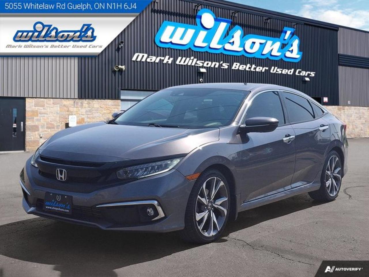 Used 2019 Honda Civic Sedan Touring | Leather | Sunroof | Nav | Heated Seats | CarPlay + Android | Power Seat | Rear Camera | for sale in Guelph, ON