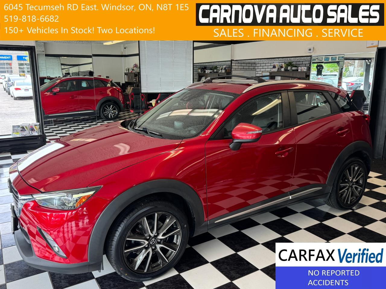 Used 2016 Mazda CX-3 AWD GT+New Tires+Camera+BSM+Roof+GPS+CLEAN CARFAX for sale in Windsor, ON