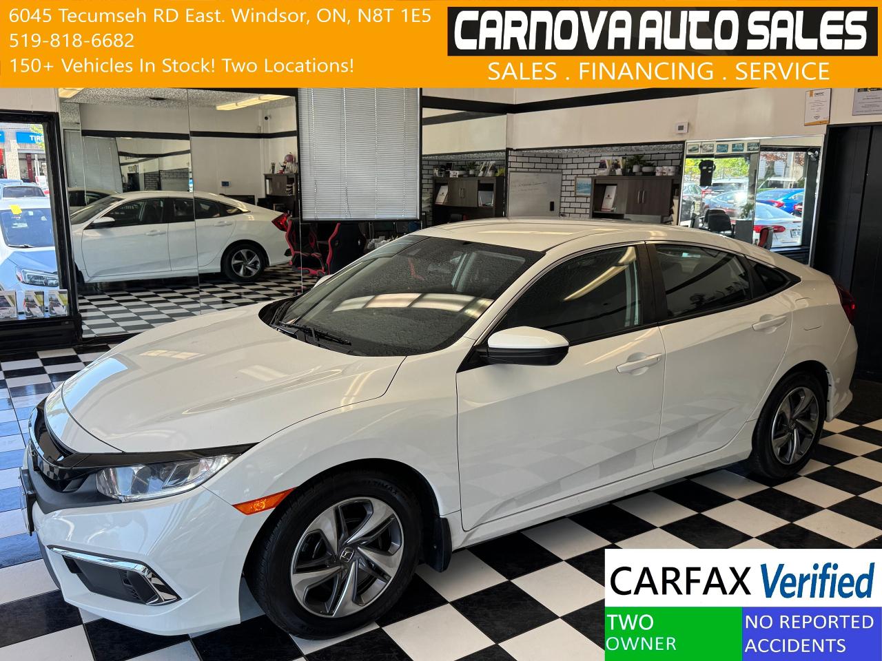 Used 2020 Honda Civic LX+Adaptive Cruise+LaneKeep+ApplePlay+CLEAN CARFAX for sale in Windsor, ON