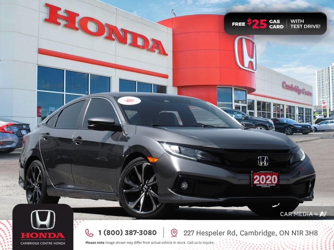 Used 2020 Honda Civic Sport HONDA SENSING TECHNOLOGIES | REARVIEW CAMERA | APPLE CARPLAY™/ANDROID AUTO™ for sale in Cambridge, ON