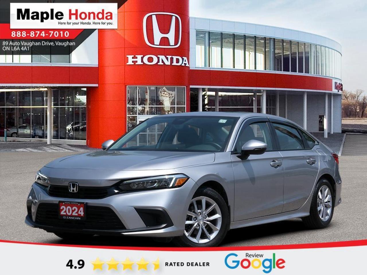 Used 2024 Honda Civic Sedan Sunroof| Auto Start| Honda Sensing| Apple Car Play for sale in Vaughan, ON