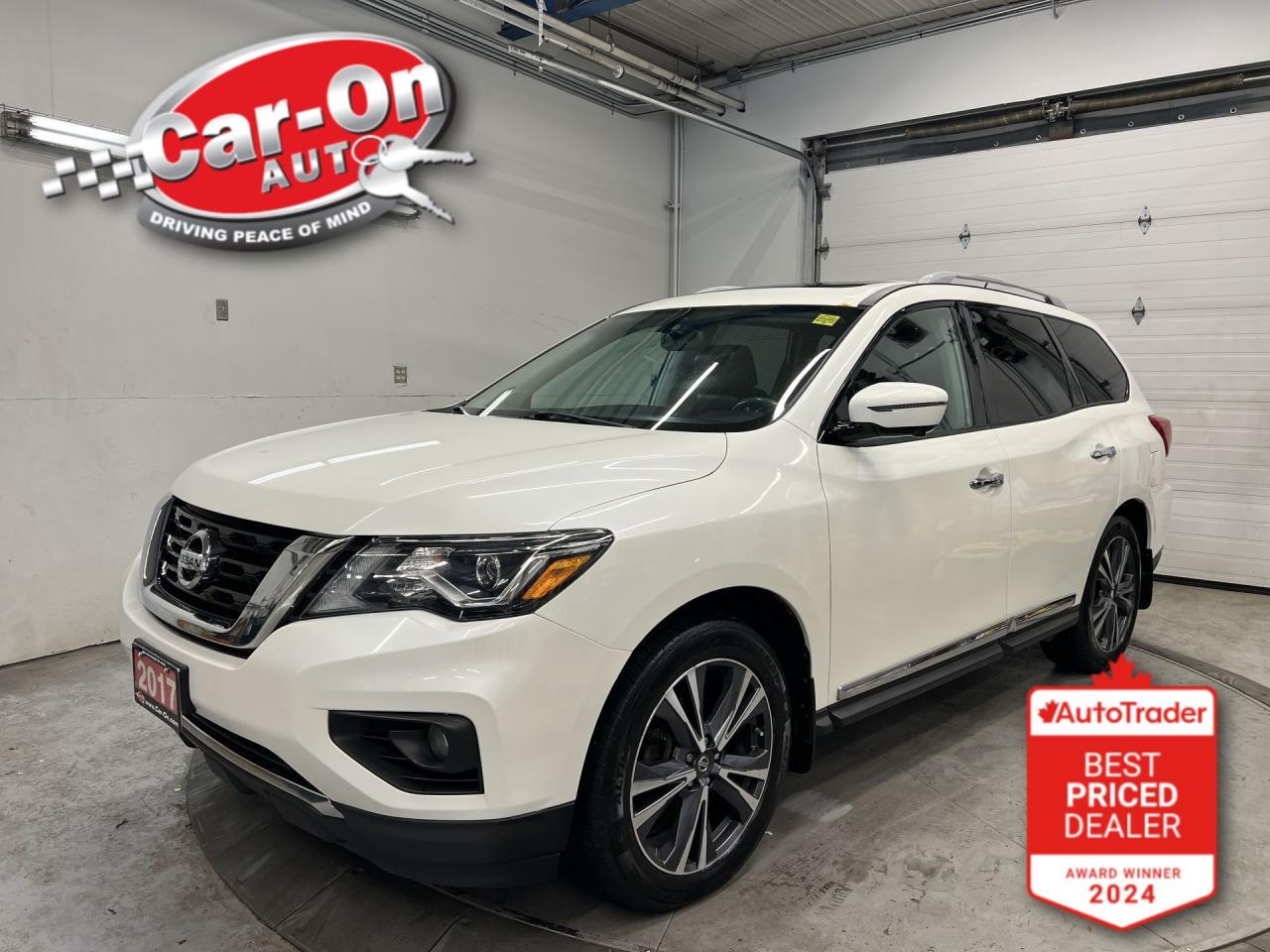 Used 2017 Nissan Pathfinder PLATINUM AWD| 7-PASS| LEATHER| SUNROOF| DVD for sale in Ottawa, ON