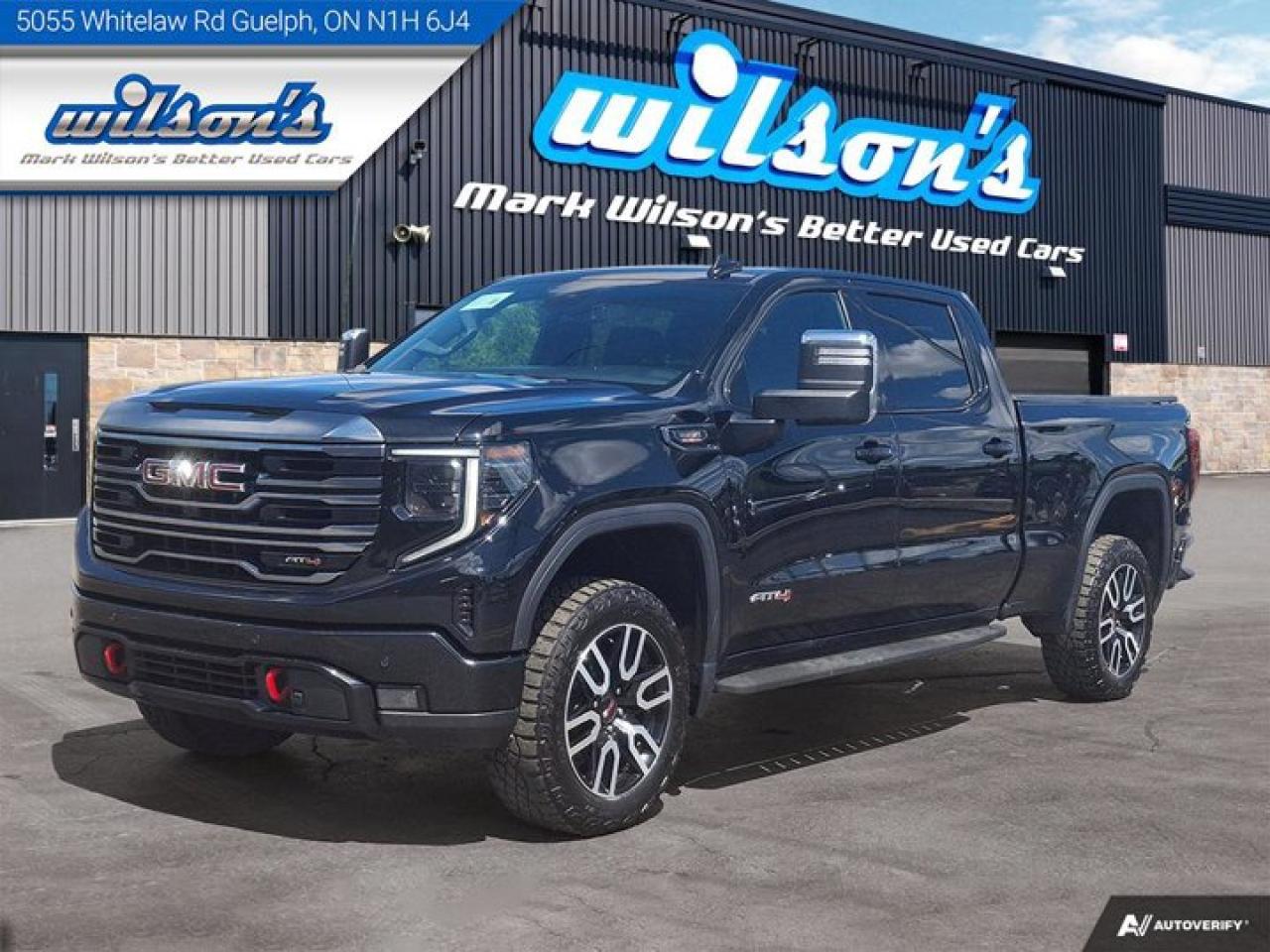 Used 2024 GMC Sierra 1500 AT4 | Duramax Diesel | Leather | Sunroof | Heated Wheel + Seats | Adaptive Cruise | CarPlay + more! for sale in Guelph, ON