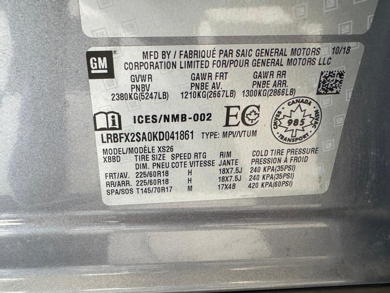 2019 Buick Envision AWD Essence+Roof+Leather+ApplePlay+CLEAN CARFAX - Photo #42