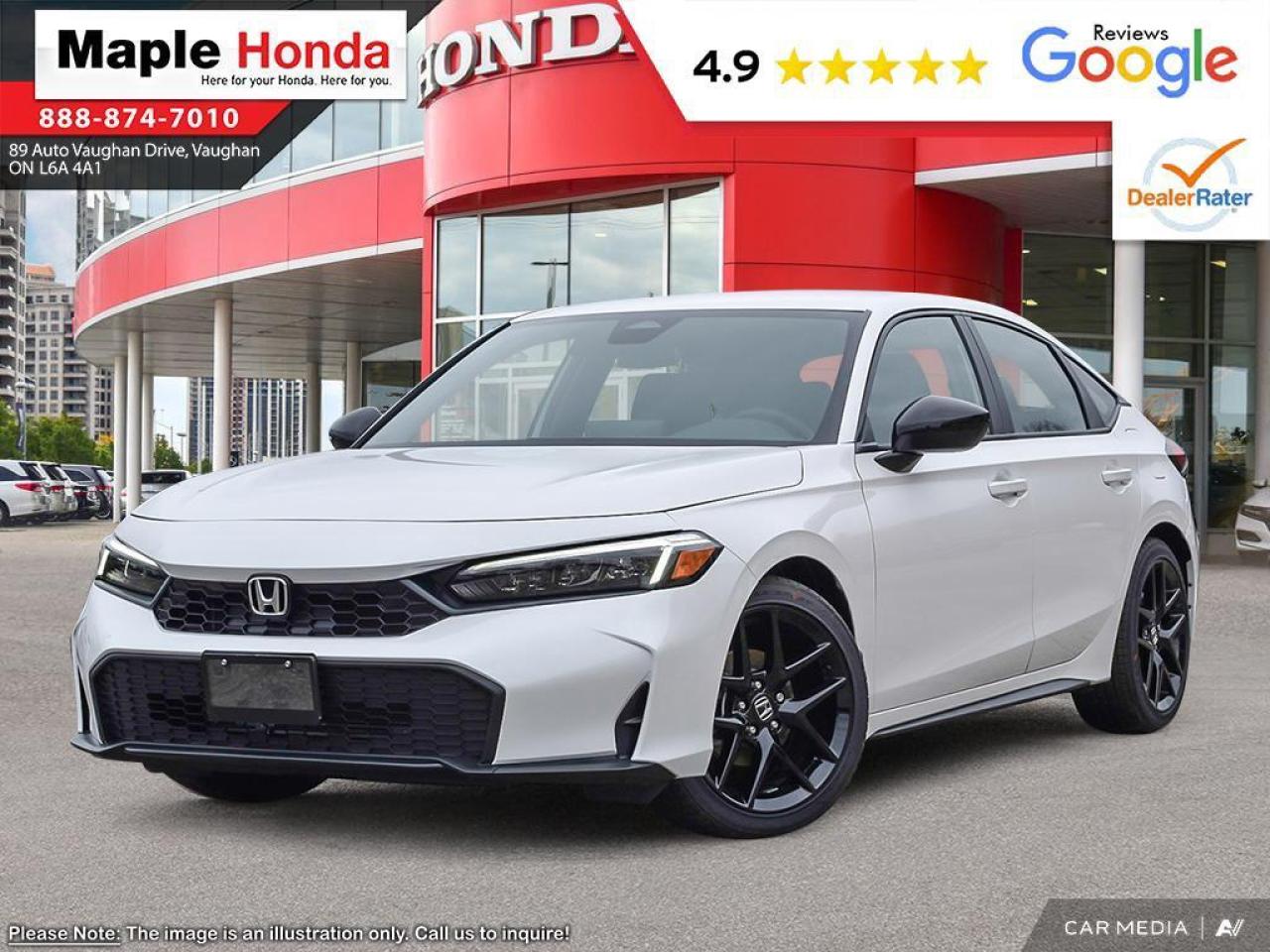 New 2025 Honda Civic Hatchback 5DR CVT SPORT for sale in Vaughan, ON