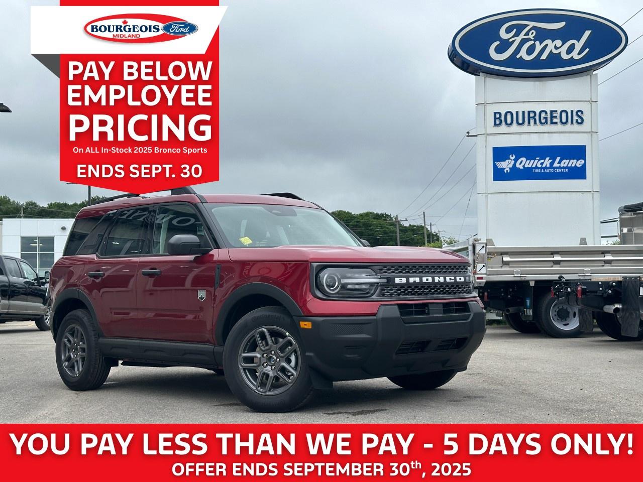 New 2025 Ford Bronco Sport Big Bend 4x4 for sale in Midland, ON