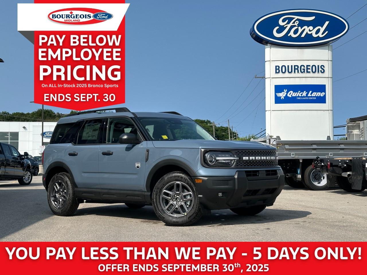 New 2025 Ford Bronco Sport Big Bend 4x4 for sale in Midland, ON
