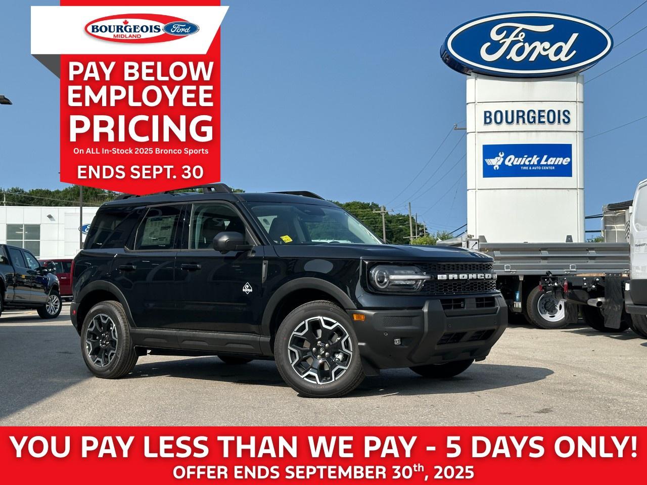 New 2025 Ford Bronco Sport Outer Banks 4X4 for sale in Midland, ON
