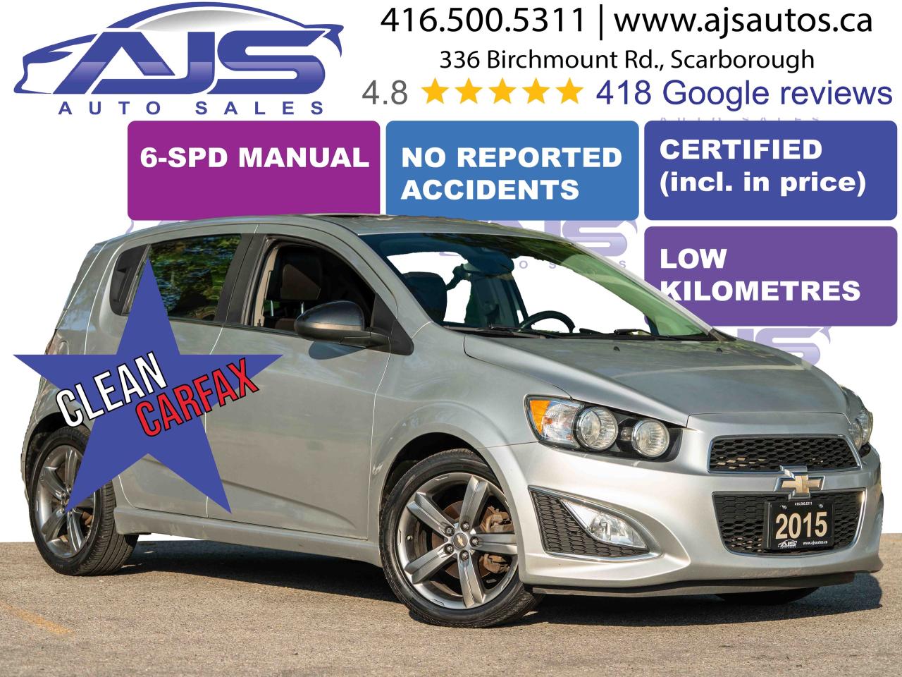 Used 2015 Chevrolet Sonic RS TURBO for sale in Toronto, ON