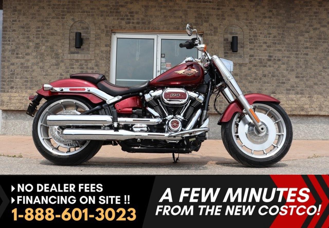 ***FALL PRICING NOW*** 


MUST SEE, STUNNING LIMITED EDITION (#760 OF 3000 MADE WORLD WIDE) 2023 HARLEY-DAVIDSON FAT BOY 114, 120TH  ANNIVERSARY EDITION

1 LOCAL MANITOBA OWNER WITH A PERFECT HISTORY AND LOW KMS. This 2023 Harley-Davidson Fat Boy 114, 120th Anniversary Edition, is a muscular cruiser with a focus on iconic styling and comfortable riding. It retains its classic look with chrome accents and a low, wide stance, powered by the Milwaukee-Eight 114 engine. The bike offers a planted feel, especially on straight roads, thanks to its fat tires and high-performance front suspension. 

Key Features and  Highlights:

Iconic Design:
The Fat Boy maintains its signature wide, low stance, muscular appearance, and generous use of chrome, enhanced with special 120th Anniversary details. 

Milwaukee-Eight 114 Engine:
This engine provides lots torque for cruising and a strong power delivery. 

Comfortable Ride:
The Fat Boy is known for its comfortable ergonomics, including a low seat height, floorboards, and a comfortable riding position, making it suitable for longer rides. 

Handling:
The Fat Boy handles corners with confidence, especially when taking it slow. The wide tires contribute to a planted feel on the road. 

Suspension:
The bike features a dual-bending valve 49mm telescopic front suspension and adjustable rear suspension, providing a smooth ride. 

120th Anniversary Edition:
This special edition includes unique details like the Special Limited edition paint scheme in Two-tone Heirloom Red Fade , red accents on the air cleaner, primary and timing covers, and the stitched logo on the seat to name a few of the features. The Anniversary edition also features unique 120th-anniversary badging and detailing on the fuel tank, air cleaner cover, derby cover, cam timer cover, and #d center console. 

Feast your eyes on this stunning, nearly-new 2023 120th Anniversary Harley Davidson Fat Boy, boasting a powerful engine 1868cc (114cuin) and a sleek design that turns heads wherever it goes. This beauty has only been gently ridden, with just 10K kilometers on the clock, making it practically brand new!  It is a fantastic machine! It is #760 of 3000 made in the world. Canada received just over 100 of these bikes. The rest were distributed throughout the world at other Harley Davidson dealerships. This is a very rare Bike. It comes equipped with factory cruise control and a an added on removable passenger backrest. The 2023 Harley-Davidson Fat Boy 114 is a well-regarded cruiser that excels in providing a comfortable and stylish riding experience. Its a solid choice for riders who appreciate its iconic design, appreciate a planted feel on the road, and enjoy long, relaxed rides. While not a performance-oriented machine, it offers plenty of power for cruising and a confident feel in the corners. 

 View at Winnipeg West Automotive Group, 5195 Portage Ave. (only a couple of minutes past the new Costco) Dealer permit # 6007, Call now 1(888) 601-3023. This Car is located in Winnipeg Manitoba,  however we can have it shipped anywhere in North America relatively inexpensively.