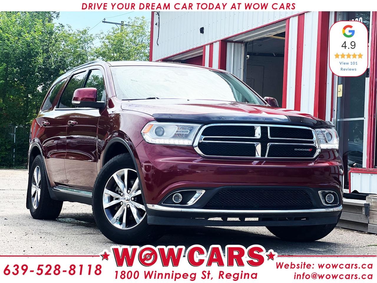 Used 2016 Dodge Durango Limited- Dealer Serviced for sale in Regina, SK