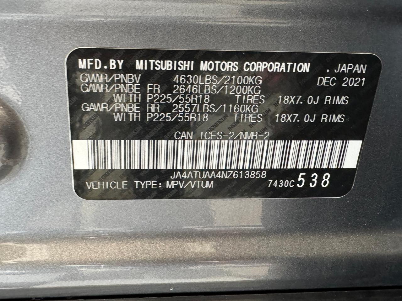 2022 Mitsubishi Eclipse Cross ES S-AWC+New Brakes+ONE OWNER+CLEAN CARFAX Photo