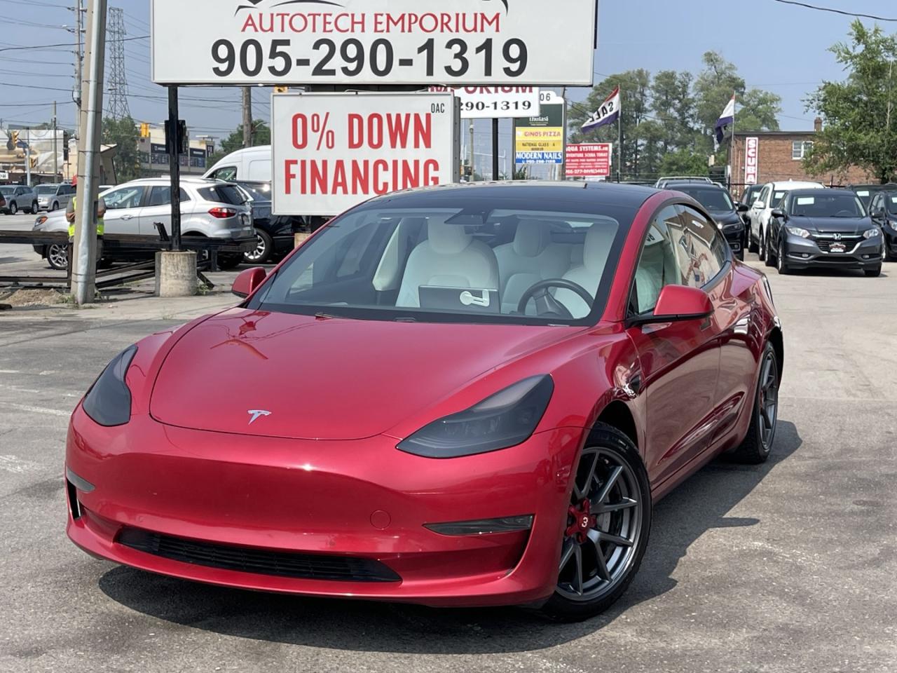 Used 2021 Tesla Model 3 SR Plus / White Int / Leather / Pano Roof for sale in Mississauga, ON