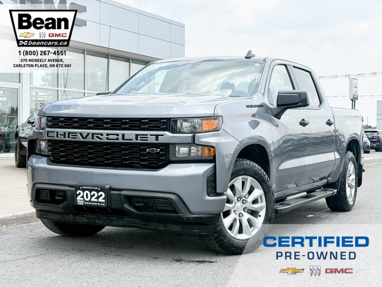 Used 2022 Chevrolet Silverado 1500 LTD Custom 2.7L 4 CYL WITH REMOTE ENTRY, CLOTH SEATS, CRUISE CONTROL, BACKUP CAMERA, TONNEAU COVER, DARK ESSENTIALS PKG for sale in Carleton Place, ON