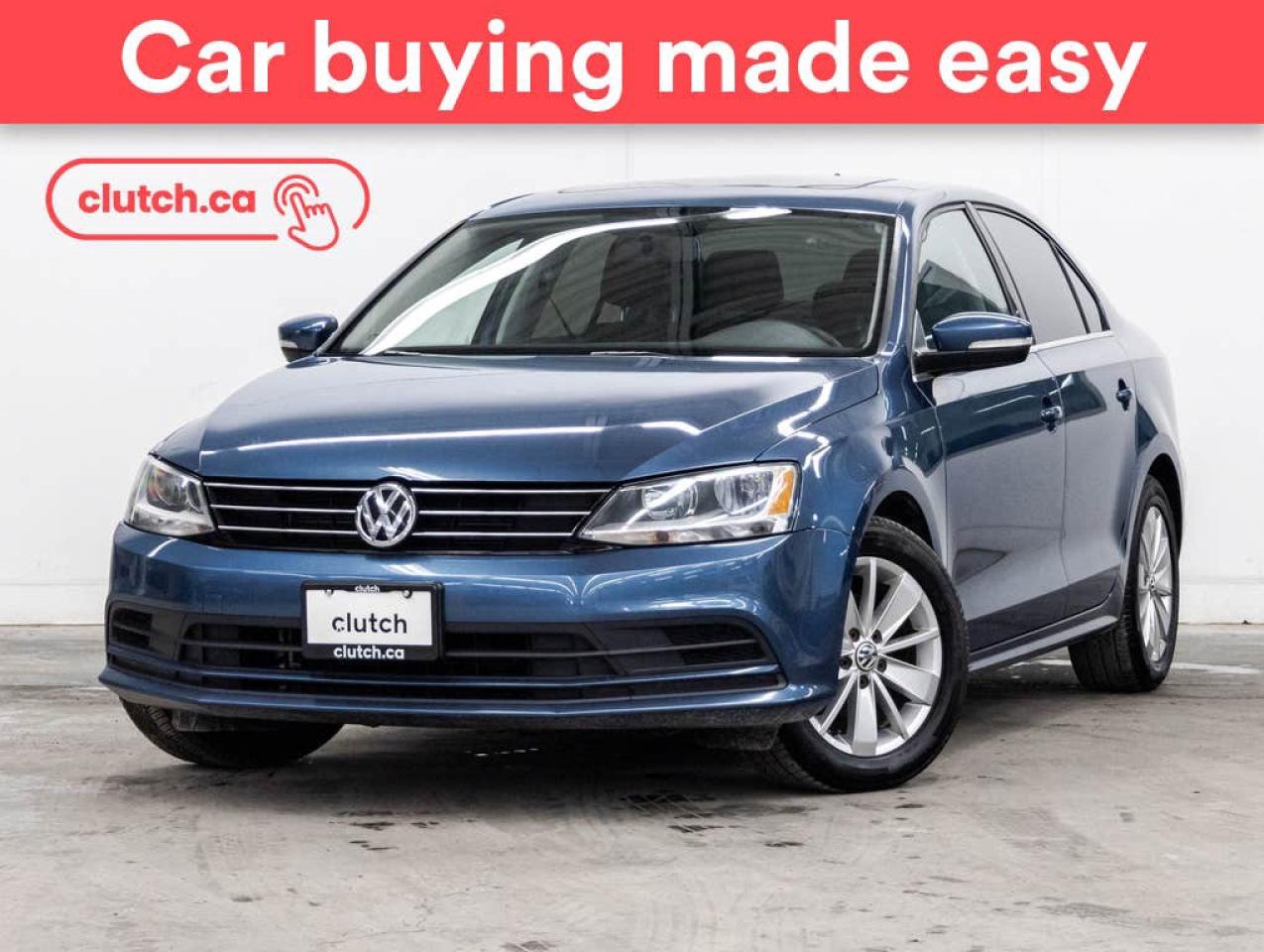 Used 2015 Volkswagen Jetta Trendline + w/ Sunroof Pkg w/ Rearview Cam, Climate Control, Sunroof for sale in Toronto, ON