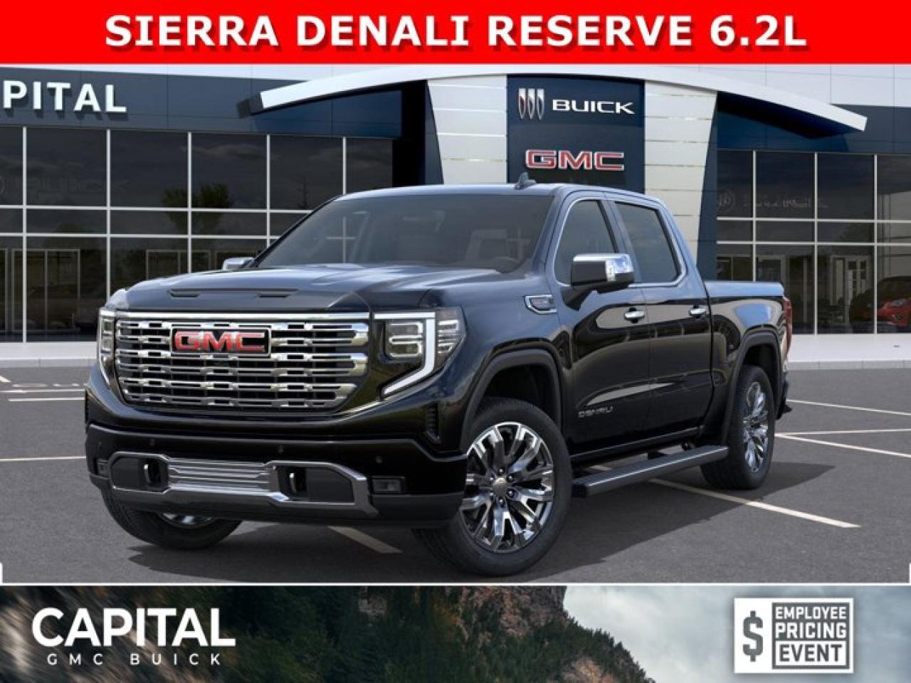 Check out this 2025 Sierra 1500 Crew Cab Denali with the RESERVE PACKAGE and the POWERFUL 6.2L V8 ENGINE. Equipped with a ton of options like Heated and Cooled Seats, Heated Steering, 360 CAM, Rear Streaming Camera Mirror, Heads-up Display, 22 Inch Wheels, Heated Rear Seats, Massive Touchscreen, Power Assist Steps, and so much more... CALL NOWAsk for the Internet Department for more information or book your test drive today! Text 825-445-0521 for fast answers at your fingertips!AMVIC Licensed Dealer - Licence Number B1044900Disclaimer: All prices are plus taxes and include all cash credits and loyalties. See dealer for details. AMVIC Licensed Dealer # B1044900