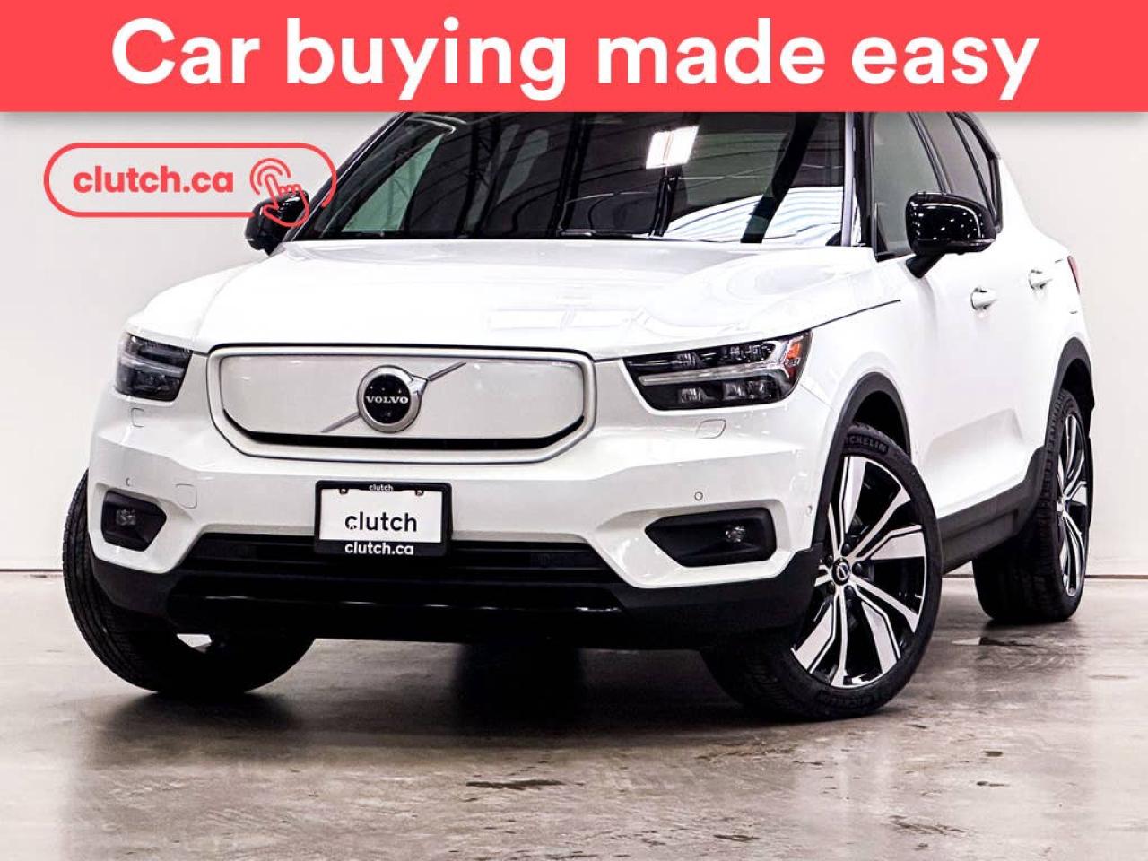 Used 2022 Volvo XC40 Recharge Pure Electric P8 Plus w/ Apple CarPlay, Heated Front Seats, Rearview Cam for sale in Toronto, ON