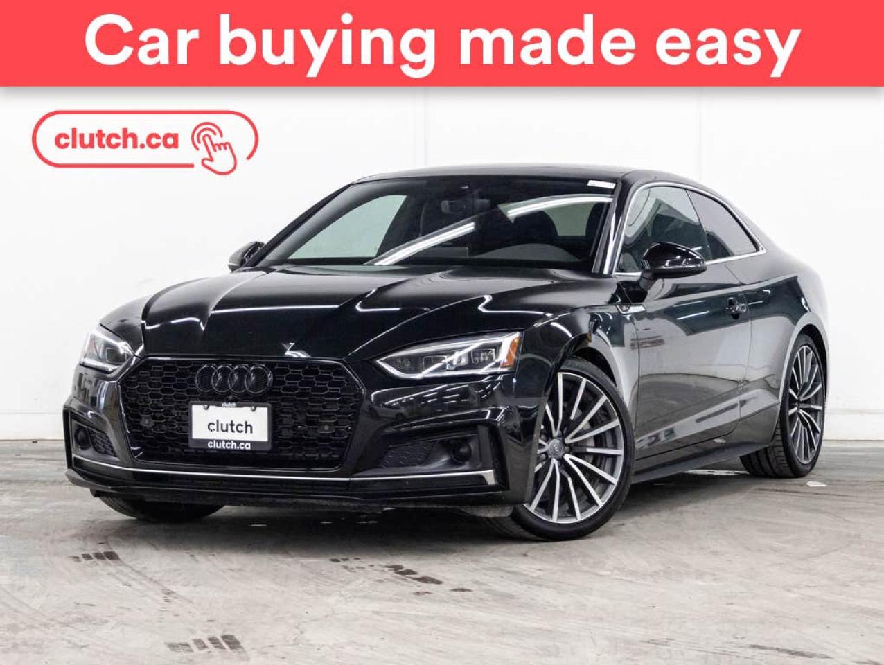 Used 2019 Audi A5 45 Technik w/Apple CarPlay & Android Auto, Heated Front Seats, Backup Cam for sale in Toronto, ON