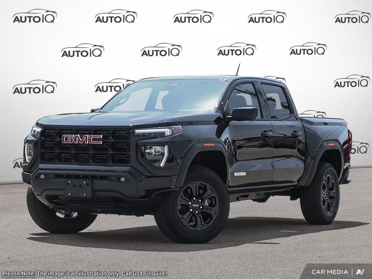 New 2025 GMC Canyon Elevation Preferred Equipment Group 4VL|SPRAY-ON BEDLINER|ONYX BLACK|REAR AXLE - 3.42 RATIO|2.7L TURBOMAX ENG|8-SPEED|BLACK BADGES (DEALER INSTALLED)|CONVENIENCE PKG|CANADIAN BASE EQUIP|PREF EQUIP GROUP for sale in Tillsonburg, ON
