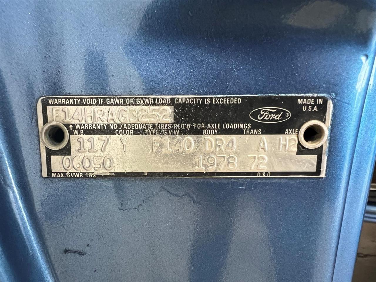 1978 Ford F-150 Custom Cab | Air Conditioning Photo